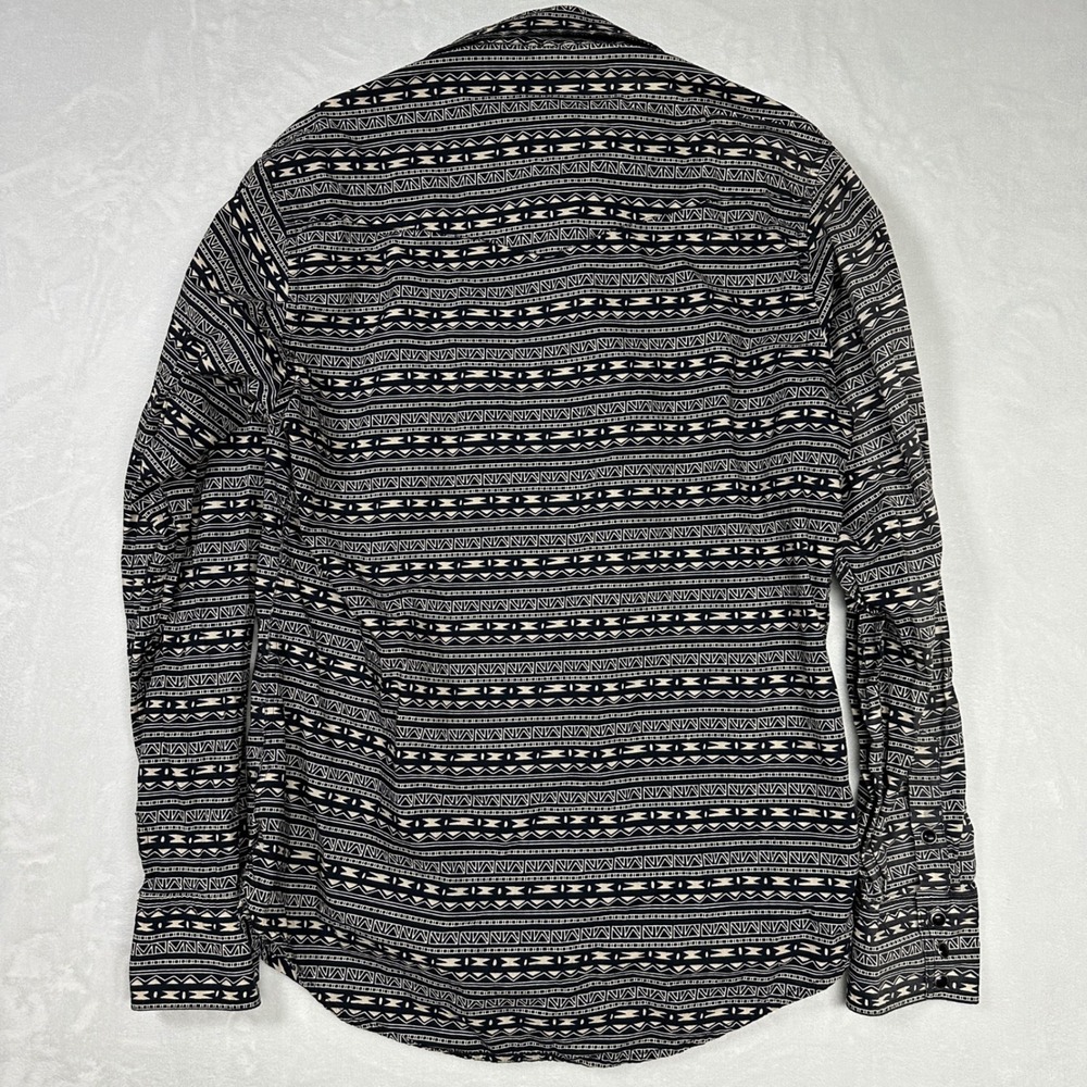 ROPER Pearl Snap Aztec Tribal Print Men's Medium Long Sleeve Button Down Shirt - Picture 3 of 13